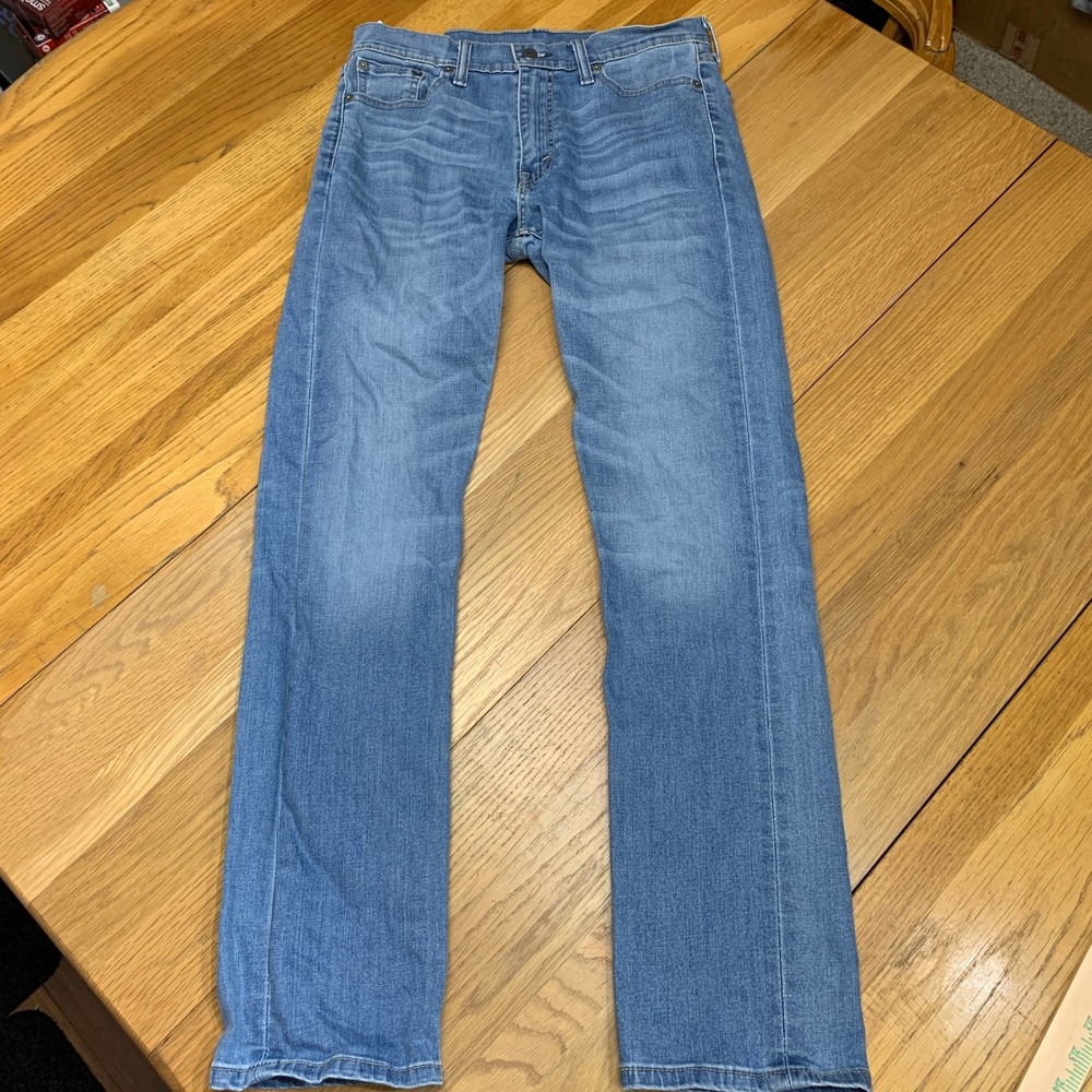 Levi Strauss‎ 513 Mens Jeans W30 L32 Slim Straight Blue Denim Casual Workwear